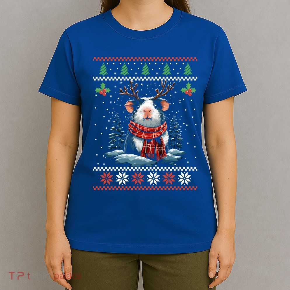 Guinea Pig Reindeer Christmas Xmas Swea T-Shirt
