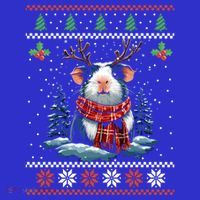 Guinea Pig Reindeer Christmas Xmas Swea Mesh Reversible Basketball Jersey Tank