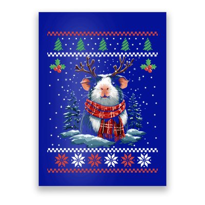 Guinea Pig Reindeer Christmas Xmas Swea Poster