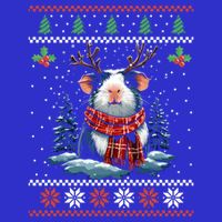 Guinea Pig Reindeer Christmas Xmas Swea Poster