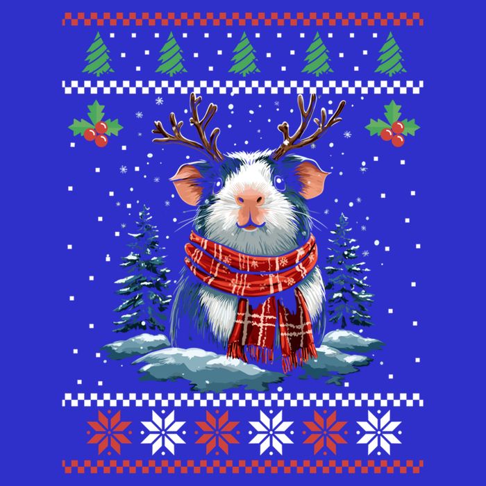 Guinea Pig Reindeer Christmas Xmas Swea Poster