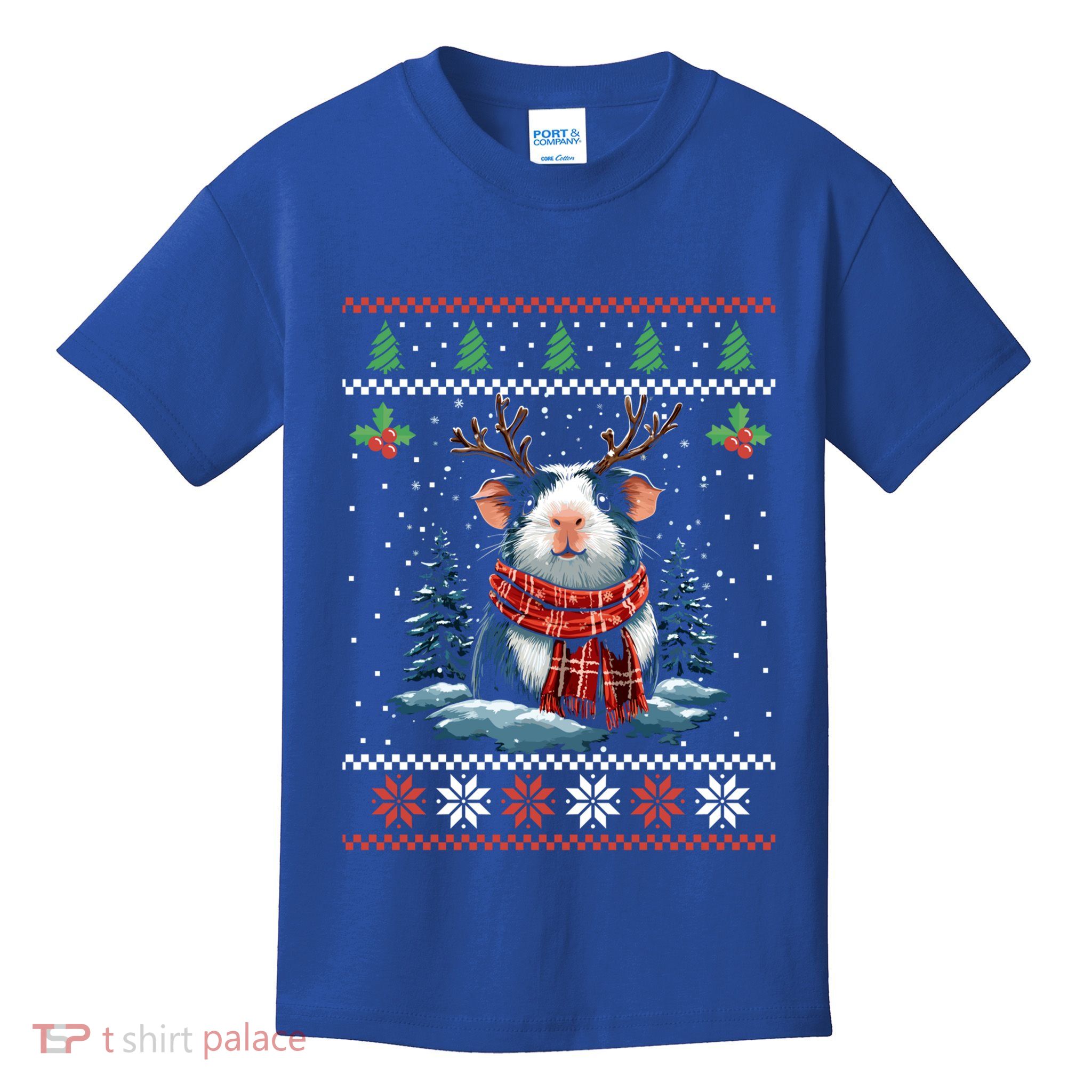 Guinea Pig Reindeer Christmas Xmas Swea Kids T-Shirt
