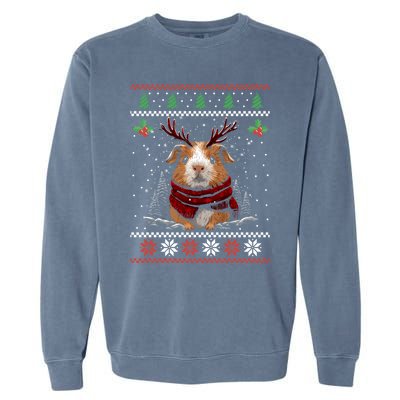 Guinea Pig Reindeer Christmas Xmas Swea Garment-Dyed Sweatshirt