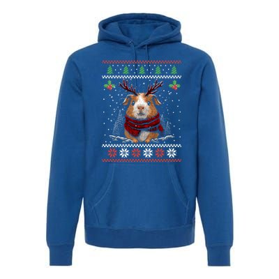 Guinea Pig Reindeer Christmas Xmas Swea Premium Hoodie