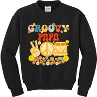 Groovy Papa Retro Matching Family Baby Shower Father's Day Kids Sweatshirt