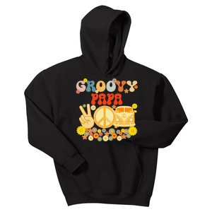 Groovy Papa Retro Matching Family Baby Shower Father's Day Kids Hoodie