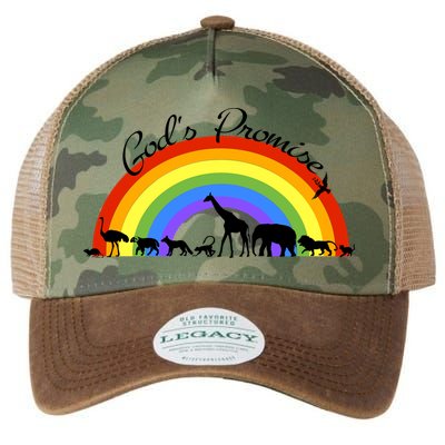 God's Promise Rainbow, Animals Of Noah's Ark Legacy Tie Dye Trucker Hat