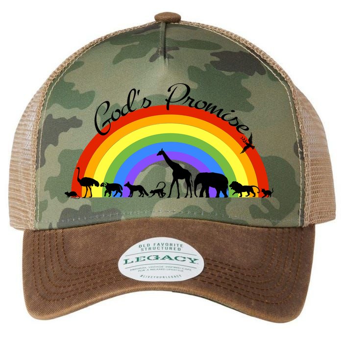 God's Promise Rainbow, Animals Of Noah's Ark Legacy Tie Dye Trucker Hat