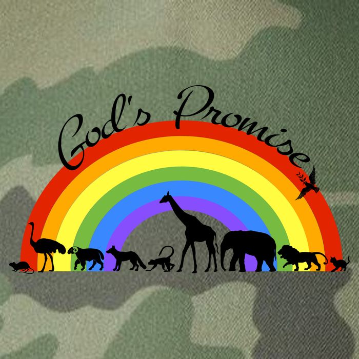 God's Promise Rainbow, Animals Of Noah's Ark Legacy Tie Dye Trucker Hat