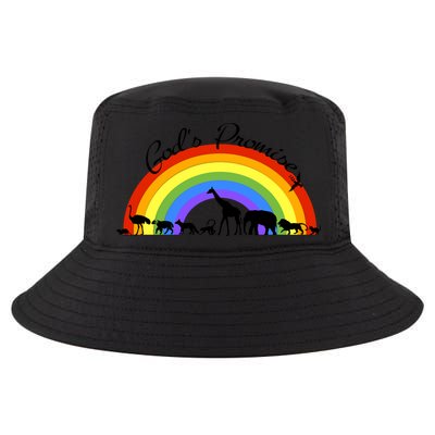 God's Promise Rainbow, Animals Of Noah's Ark Cool Comfort Performance Bucket Hat
