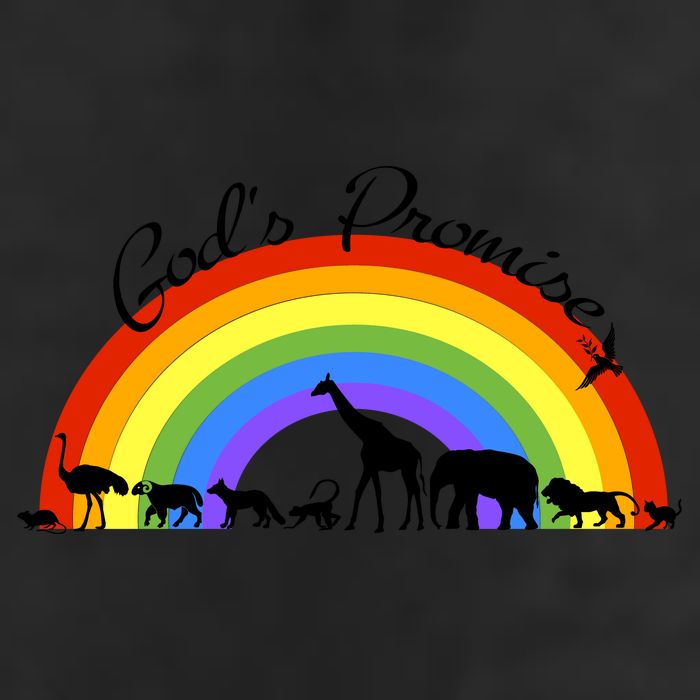 God's Promise Rainbow, Animals Of Noah's Ark Cool Comfort Performance Bucket Hat