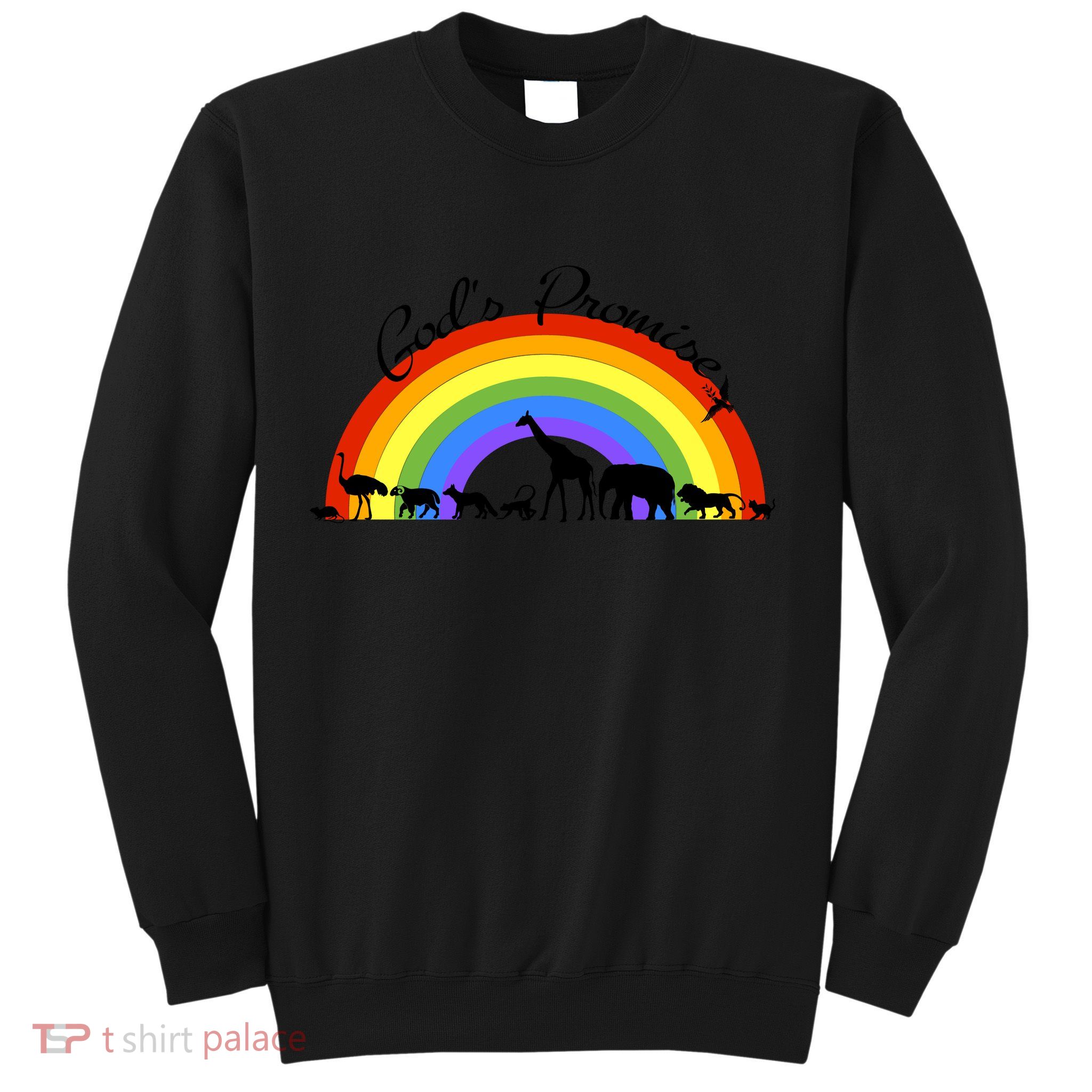 God's Promise Rainbow, Animals Of Noah's Ark Sweatshirt