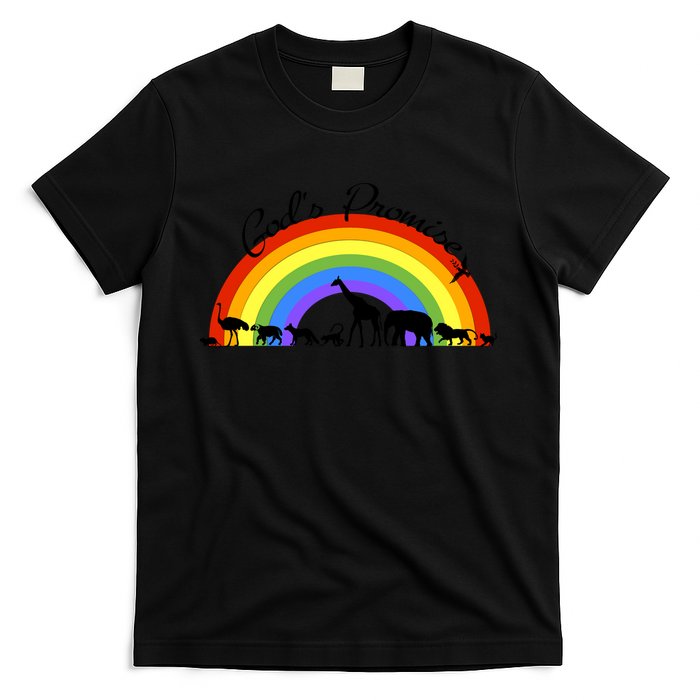 God's Promise Rainbow, Animals Of Noah's Ark T-Shirt