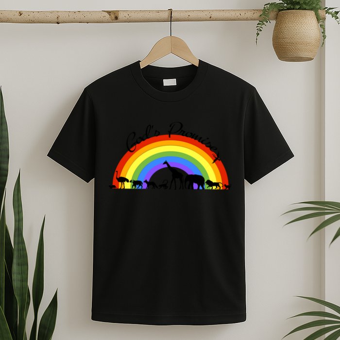 God's Promise Rainbow, Animals Of Noah's Ark T-Shirt