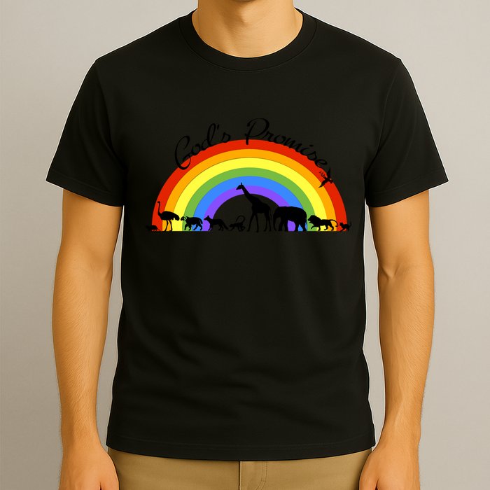 God's Promise Rainbow, Animals Of Noah's Ark T-Shirt
