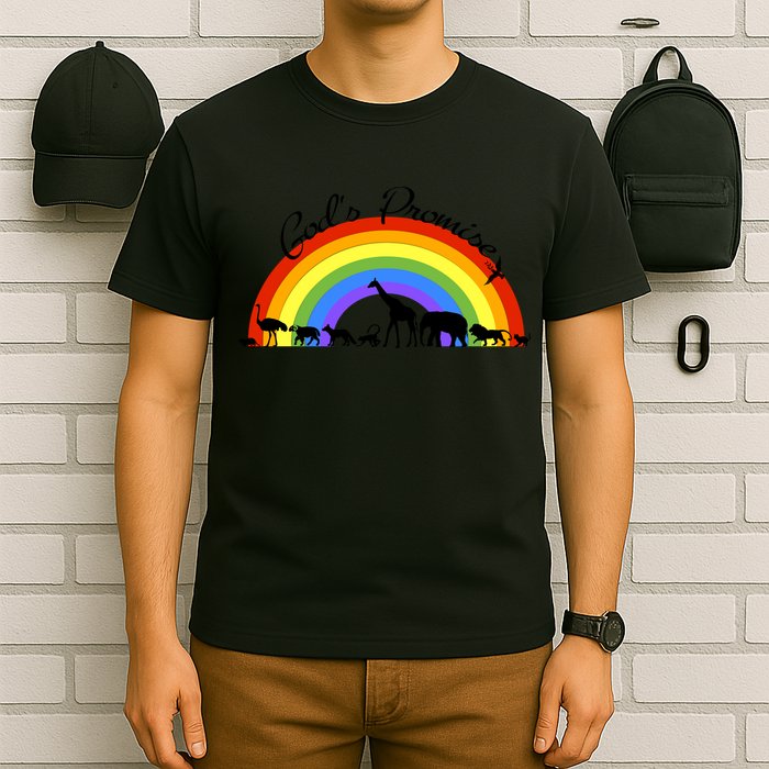 God's Promise Rainbow, Animals Of Noah's Ark T-Shirt