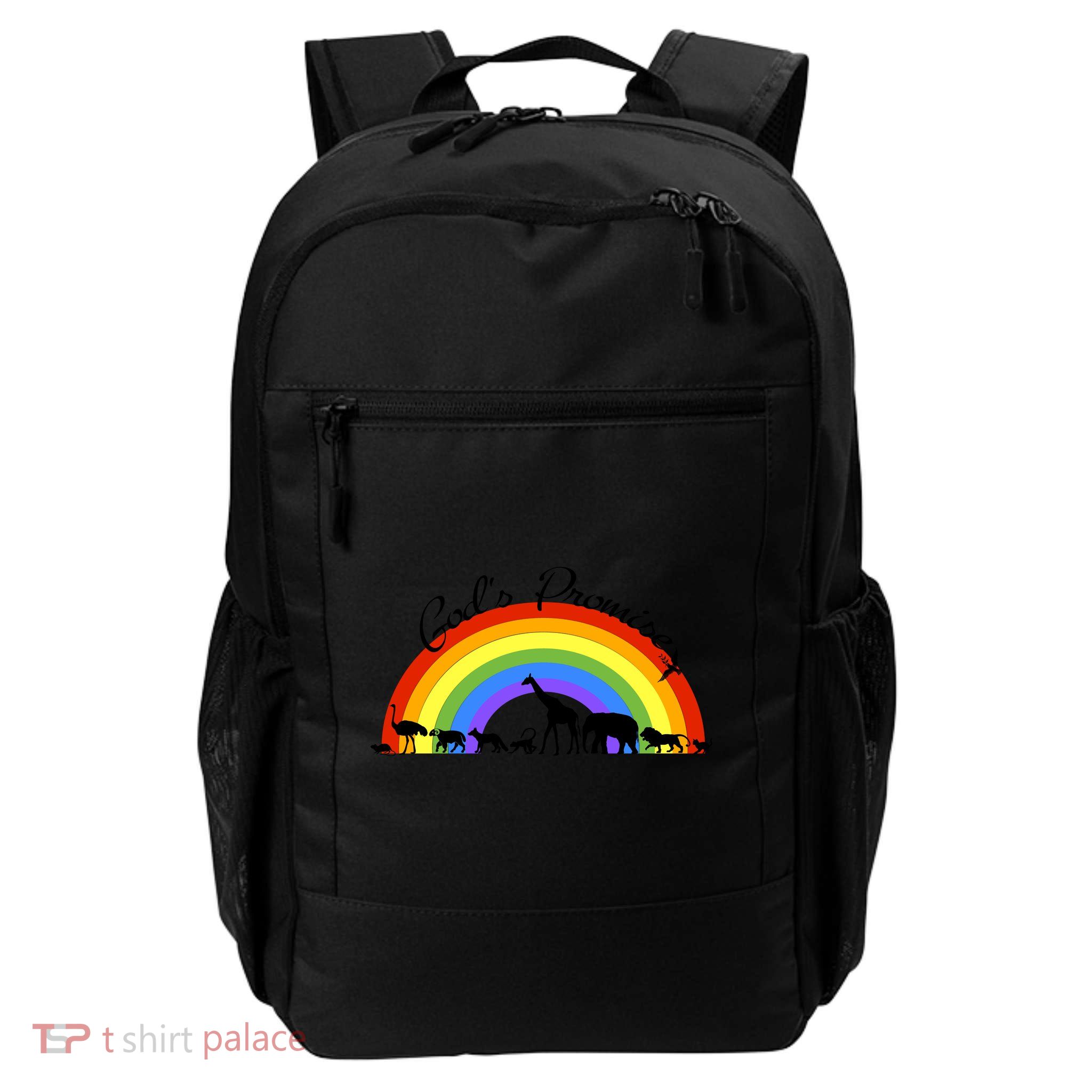 God's Promise Rainbow, Animals Of Noah's Ark Daily Commute Backpack