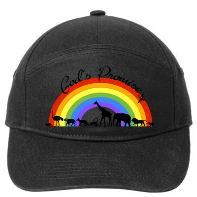 God's Promise Rainbow, Animals Of Noah's Ark 7-Panel Snapback Hat