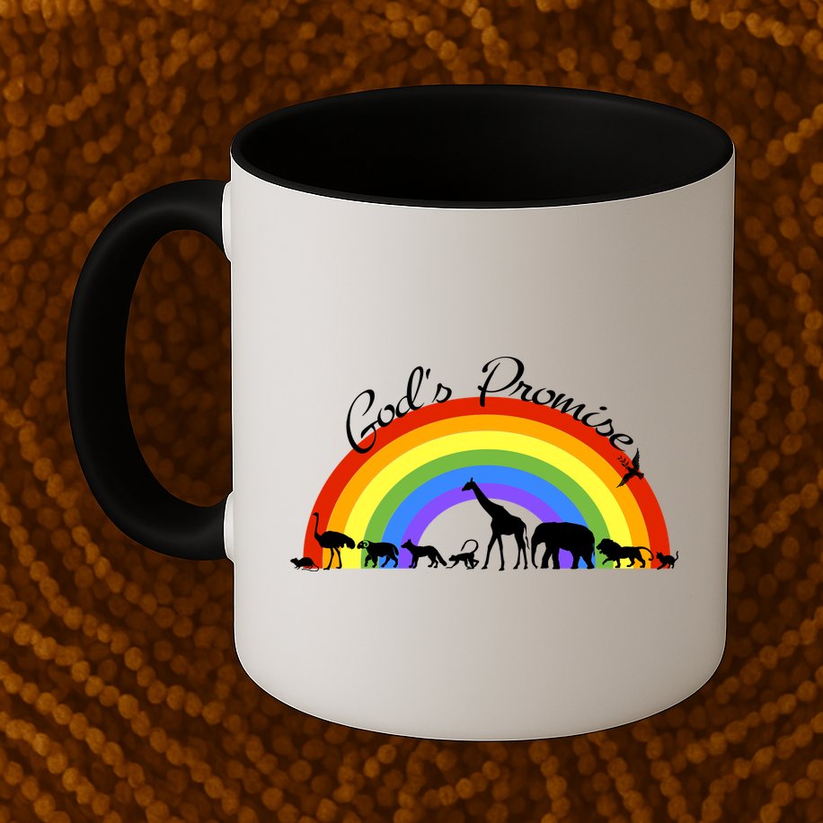 God's Promise Rainbow, Animals Of Noah's Ark Mug