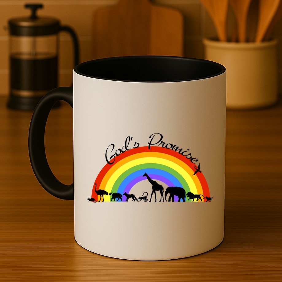 God's Promise Rainbow, Animals Of Noah's Ark Mug