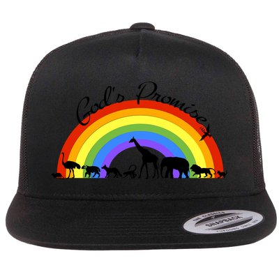 God's Promise Rainbow, Animals Of Noah's Ark Flatbill Hat
