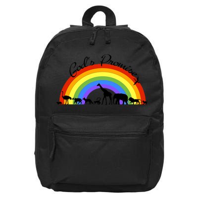 God's Promise Rainbow, Animals Of Noah's Ark 16 in Basic Backpack