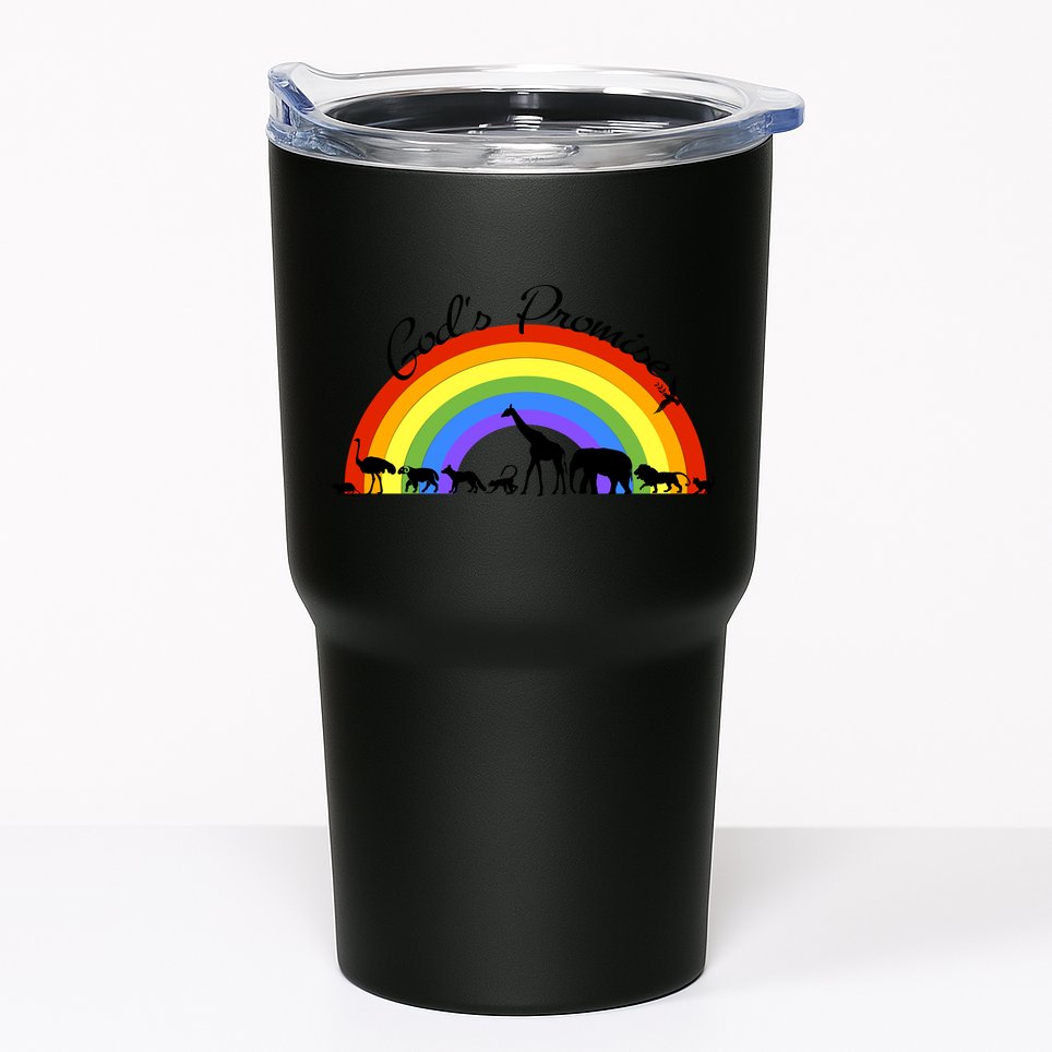 God's Promise Rainbow, Animals Of Noah's Ark Tumbler