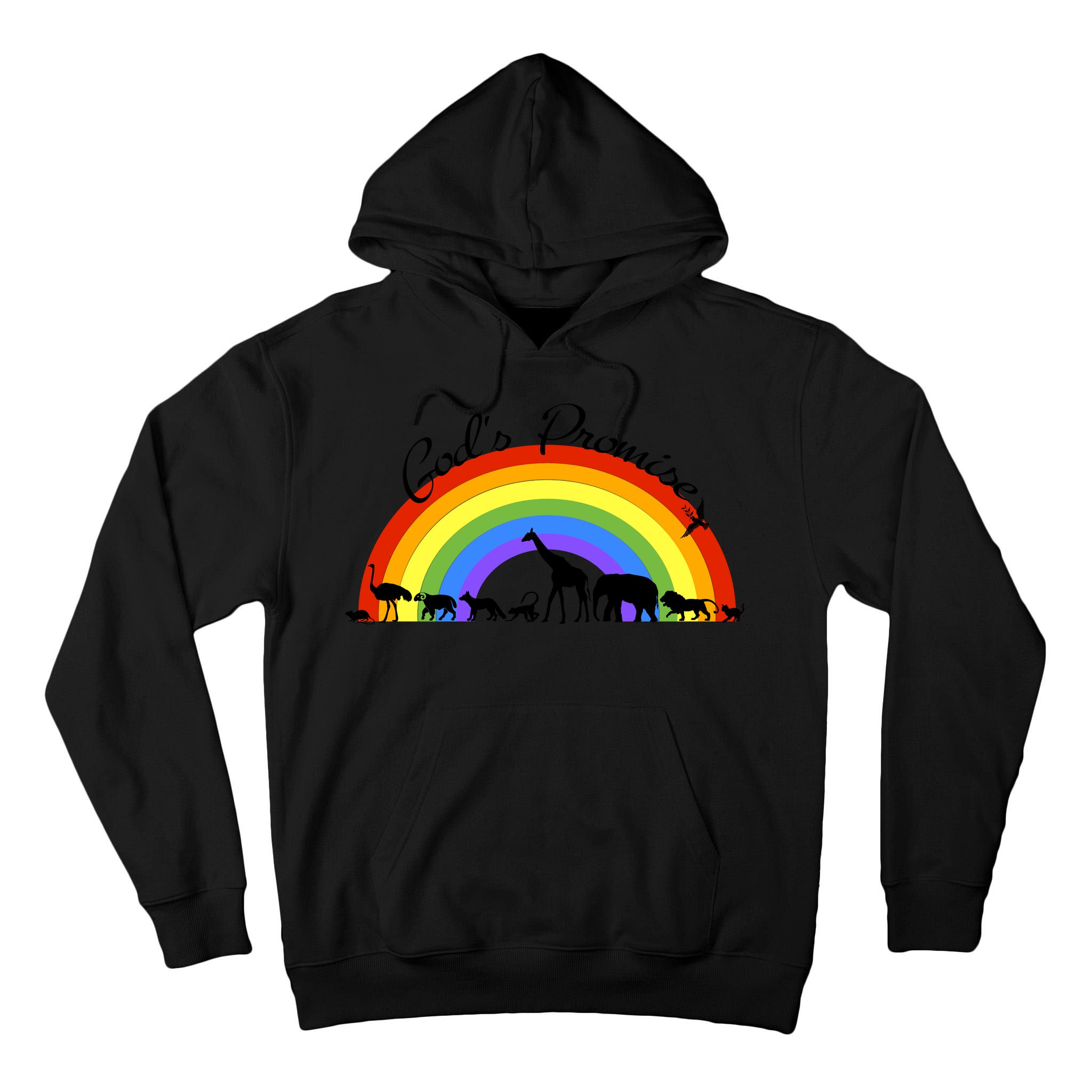 God's Promise Rainbow, Animals Of Noah's Ark Tall Hoodie