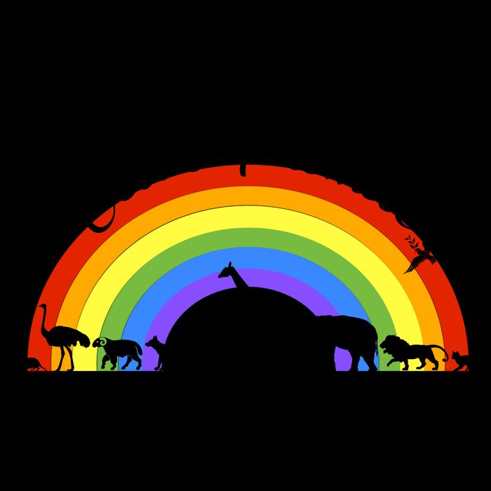 God's Promise Rainbow, Animals Of Noah's Ark Visor