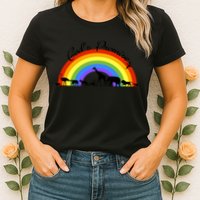 God's Promise Rainbow, Animals Of Noah's Ark Womens T-Shirt