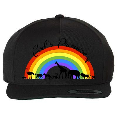 God's Promise Rainbow, Animals Of Noah's Ark Wool Snapback Cap