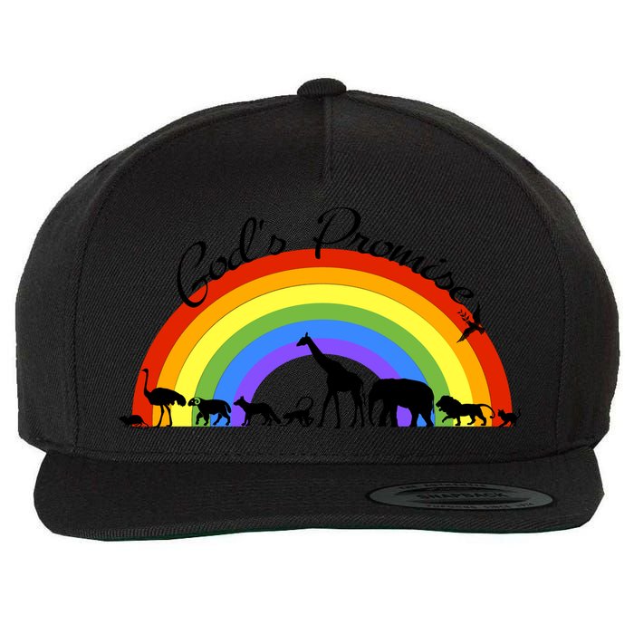 God's Promise Rainbow, Animals Of Noah's Ark Wool Snapback Cap