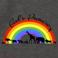 God's Promise Rainbow, Animals Of Noah's Ark Vector Backpack