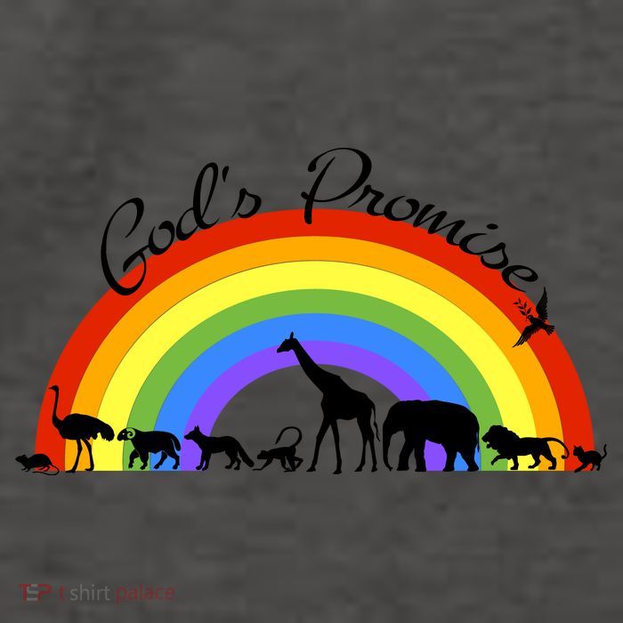 God's Promise Rainbow, Animals Of Noah's Ark Vector Backpack
