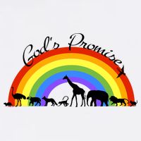 God's Promise Rainbow, Animals Of Noah's Ark Garment-Dyed Sweatshirt