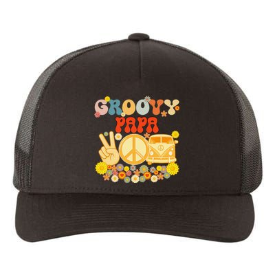 Groovy Papa Retro Matching Family Baby Shower Father's Day Yupoong Adult 5-Panel Trucker Hat