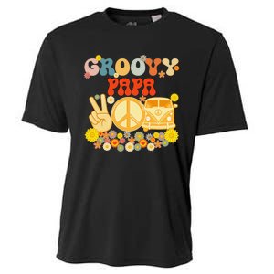 Groovy Papa Retro Matching Family Baby Shower Father's Day Cooling Performance Crew T-Shirt