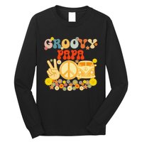 Groovy Papa Retro Matching Family Baby Shower Father's Day Long Sleeve Shirt