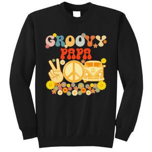 Groovy Papa Retro Matching Family Baby Shower Father's Day Sweatshirt