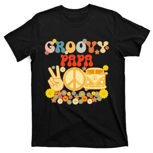 Groovy Papa Retro Matching Family Baby Shower Father's Day T-Shirt