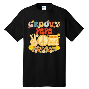 Groovy Papa Retro Matching Family Baby Shower Father's Day Tall T-Shirt