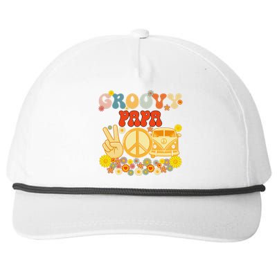 Groovy Papa Retro Matching Family Baby Shower Father's Day Snapback Five-Panel Rope Hat