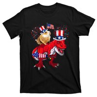 Guinea Pig Ridding TRex 4th Of July Fireworks Lover Family T-Shirt