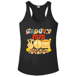 Groovy Papa Retro Matching Family Baby Shower Father's Day Ladies PosiCharge Competitor Racerback Tank