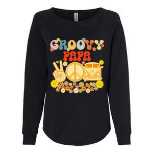 Groovy Papa Retro Matching Family Baby Shower Father's Day Womens California Wash Sweatshirt