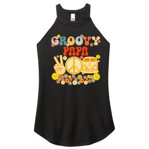 Groovy Papa Retro Matching Family Baby Shower Father's Day Women's Perfect Tri Rocker Tank