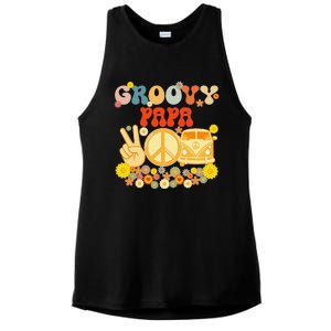 Groovy Papa Retro Matching Family Baby Shower Fathers Day Gift Ladies PosiCharge Tri-Blend Wicking Tank