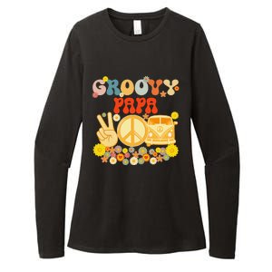 Groovy Papa Retro Matching Family Baby Shower Fathers Day Gift Womens CVC Long Sleeve Shirt