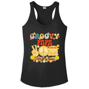 Groovy Papa Retro Matching Family Baby Shower Fathers Day Gift Ladies PosiCharge Competitor Racerback Tank