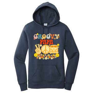 Groovy Papa Retro Matching Family Baby Shower Fathers Day Gift Women's Pullover Hoodie